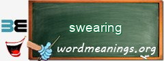 WordMeaning blackboard for swearing